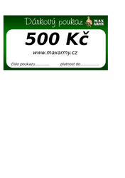 Dárkový poukaz Maxarmy 500 Kč