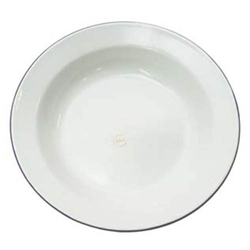 Talíř hluboký průměr 24 cm smalt BÍLÁ/MODRÁ Talíř hluboký průměr 24 cm smalt BÍLÁ/MODRÁ