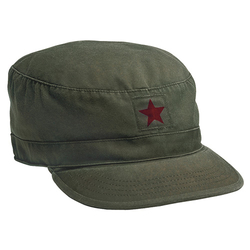 Čepice VINTAGE FATIGUE RED STAR ZELENÁ