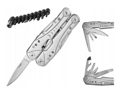 Multitool - multifunkční nářadí 23v1 kleště, nůž...+ bity (stříbrný) původní cena 890 Kč