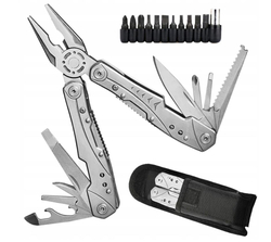 Multitool - multifunkční nářadí 23v1 kleště, nůž...+ bity (stříbrný) původní cena 890 Kč