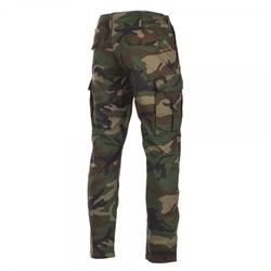 Kalhoty US BDU SLIM FIT polní rip-stop WOODLAND