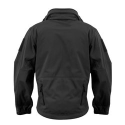 Bunda TACTICAL s kapucí softshell ČERNÁ