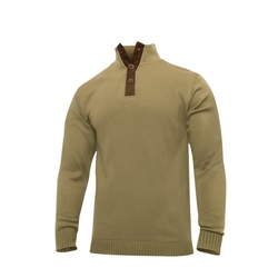 Svetr 3 knoflíky KHAKI