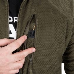 Mikina funkční fleece ALPHA TACTICAL ZELENÁ